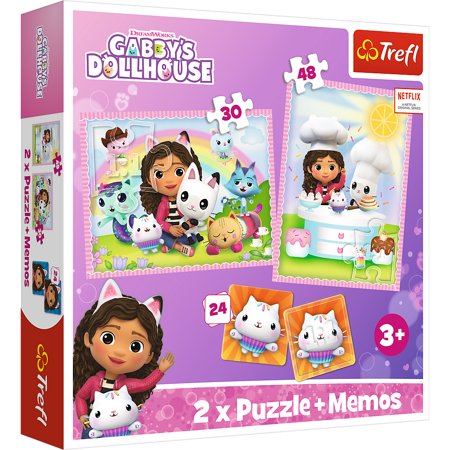 Trefl Puzzle 2w1 + Memos - Gabi z Kocim Przyjacielem 93382