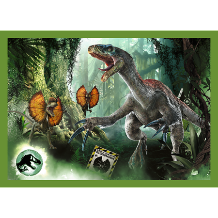 Trefl Puzzle 4w1 Groźne Dinozaury 34607 - Układanka dla Dzieci