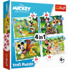 PUZZLE 4w1 Fajny dzień Mickiego  34604