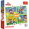 Puzzle 4w1 Disney - wśród przyjaciół 34616