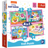 TREFL PUZZLE 4w1 Baby Shark Rodzina rekinów 34378