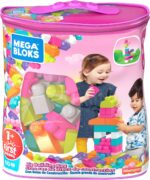 Mega block klocki 60 elementów torba niebieska/różowa - obrazek 2