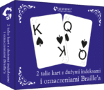 Karty z dużymi indeksami i znakami braille`a